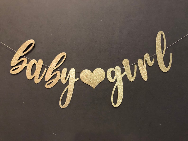 It S A Girl Banner Baby Girl Banner Baby Shower Banners Baby Shower Decor Glitter Banners