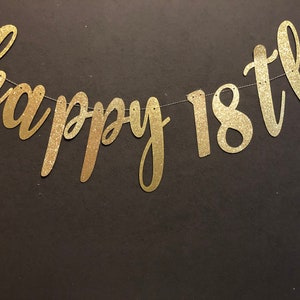 Happy 18th Banner, 18th Birthday, Happy 18th Birthday, 18th Birthday Banner, Cheers to 18 Years, 18th Birthday Sign