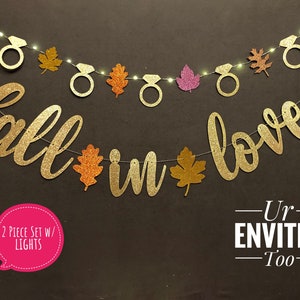 fall in love banner, Fall Wedding Banners , Thanksgiving decorations, Wedding Banners, fall banners, fall decorations