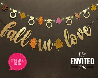 fall in love banner, Fall Wedding Banners , Thanksgiving decorations, Wedding Banners, fall banners, fall decorations