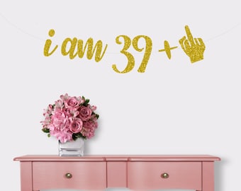40th Birthday Decorations, 40th Birthday Banner, 40th  birthday party decorations, 40th Birthday Party garland/ Glitter Banners, OMG 40