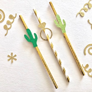 Bachelorette Party Straws, Bachelorette Cactus Straws, Party Straws, Decorated Straws bild 1