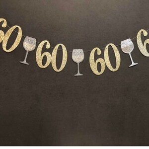 60 Birthday Banner, 60th Birthday Party, 60th Anniversary, 60th ...