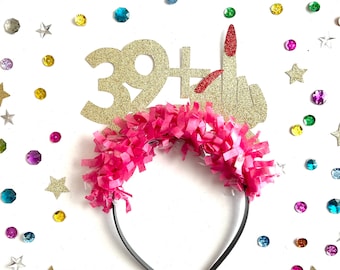 40th Birthday Headband, 40 Looks Good Headband, 40th Birthday Crown, 40th Birthday Party Decorations, 40th Birthday Party Hat