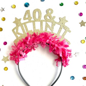 40th Birthday Headband, 40 Looks Good Headband, 40th Birthday Crown, 40th Birthday Party Decorations, 40th Birthday Party Hat