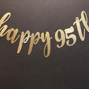 Happ 95th Birthday Banner , 95th Birthday Banner, 95th Birthday, 95th birthday decorations image 2