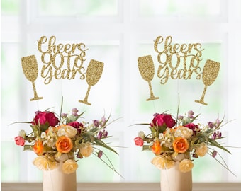 90th Birthday Table Decorations, 90th Birthday Decorations, Happy 90th Birthday Centerpieces