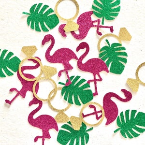 Final flamingle confetti, Aloha confetti, Flamingo confetti, bachelorette confetti