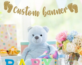 Customized Baby Shower Banner, Baby Shower Banner, Baby Shower Decorations, Baby Shower Backdrop