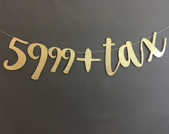 60th Birthday Banner, Glitter Party Sign (DIY)