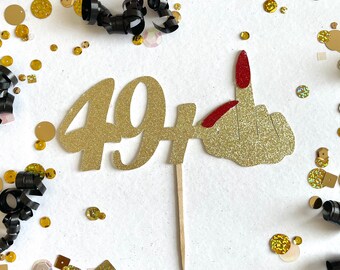 50th birthday cake topper,  Happy 50th Birthday Cake Topper, Birthday Cake Topper, Glitter Cake Topper, 50th Birthday