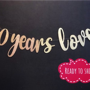 80 Years Loved Banner, 80th Birthday Decorations