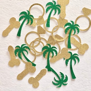 Bachelorette  confetti, Palm springs bachelorette confetti, Palm tree confetti