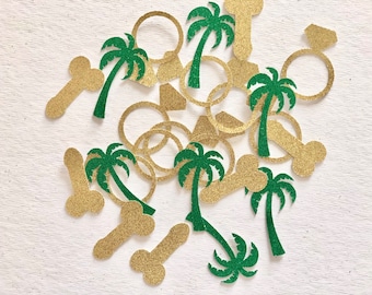 Bachelorette  confetti, Palm springs bachelorette confetti, Palm tree confetti