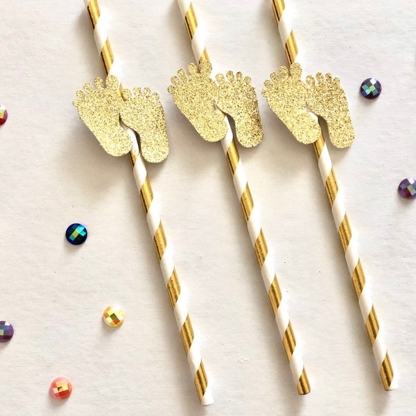 Baby Shower Straws Etsy