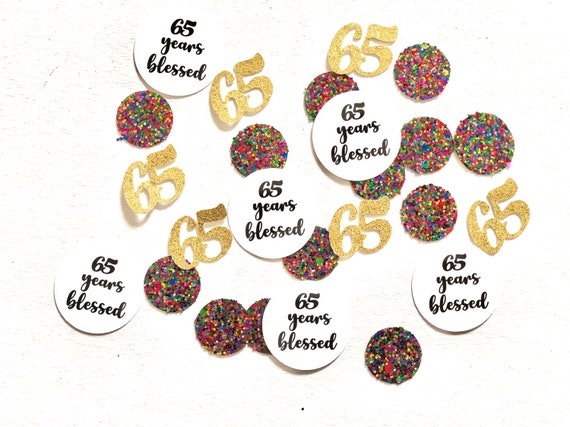65th Birthday Confetti 65th Birthday Decorations 65 Years Etsy
