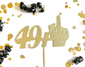 50th birthday cake topper,  Happy 50th Birthday Cake Topper, Birthday Cake Topper, Glitter Cake Topper, 50th Birthday