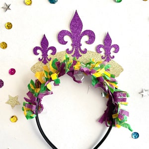 Serre-tête Mardi Gras, bandeaux EVJF Mardi Gras, EVJF, couronne d&#39;enterrement de vie de jeune garçon, décorations de fête de Mardi Gras