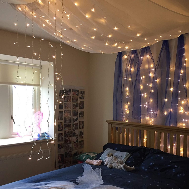 Christmas Decor Fairy Lights Window Curtain Lights 8 Modes Etsy UK