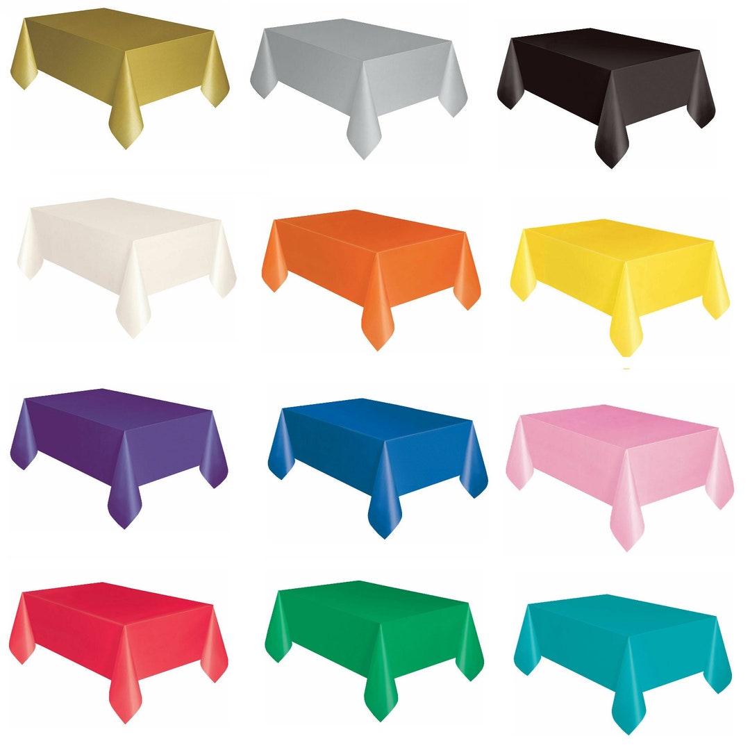 Plastic Table Cover Plastic Table Cloth for Birthday, Wedding, Hen
