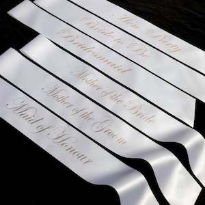 Rose Gold Luxury Hen Night Do Party Sashes Bride To Be Bridesmaid Mother Of Sash
