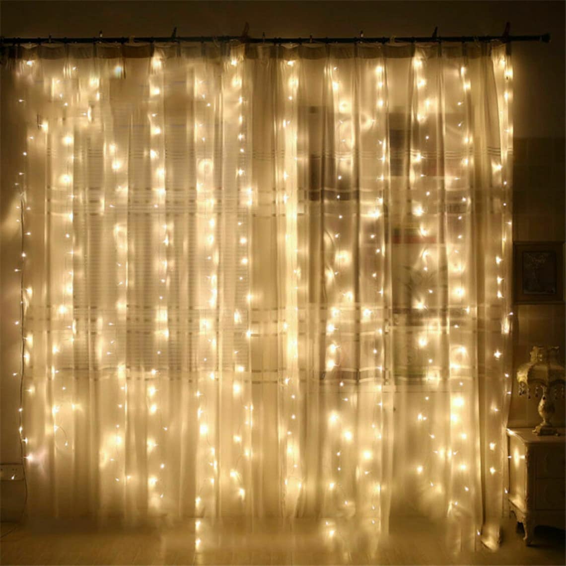 LED Window Curtain Lights Warm White Energy Efficient Fairy Etsy