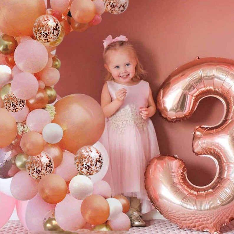 Rose Gold Balloon Garland Arch Kit 152 Pieces Pink White - Etsy
