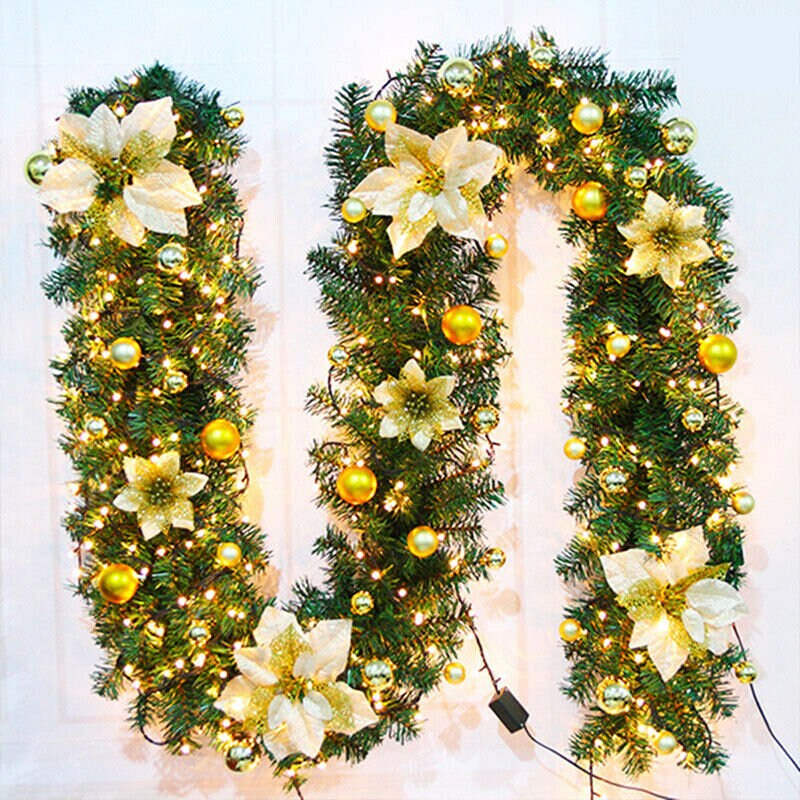 9FT/2.7M Light up Garland Christmas Garland Tree Fireplace DIY Etsy UK