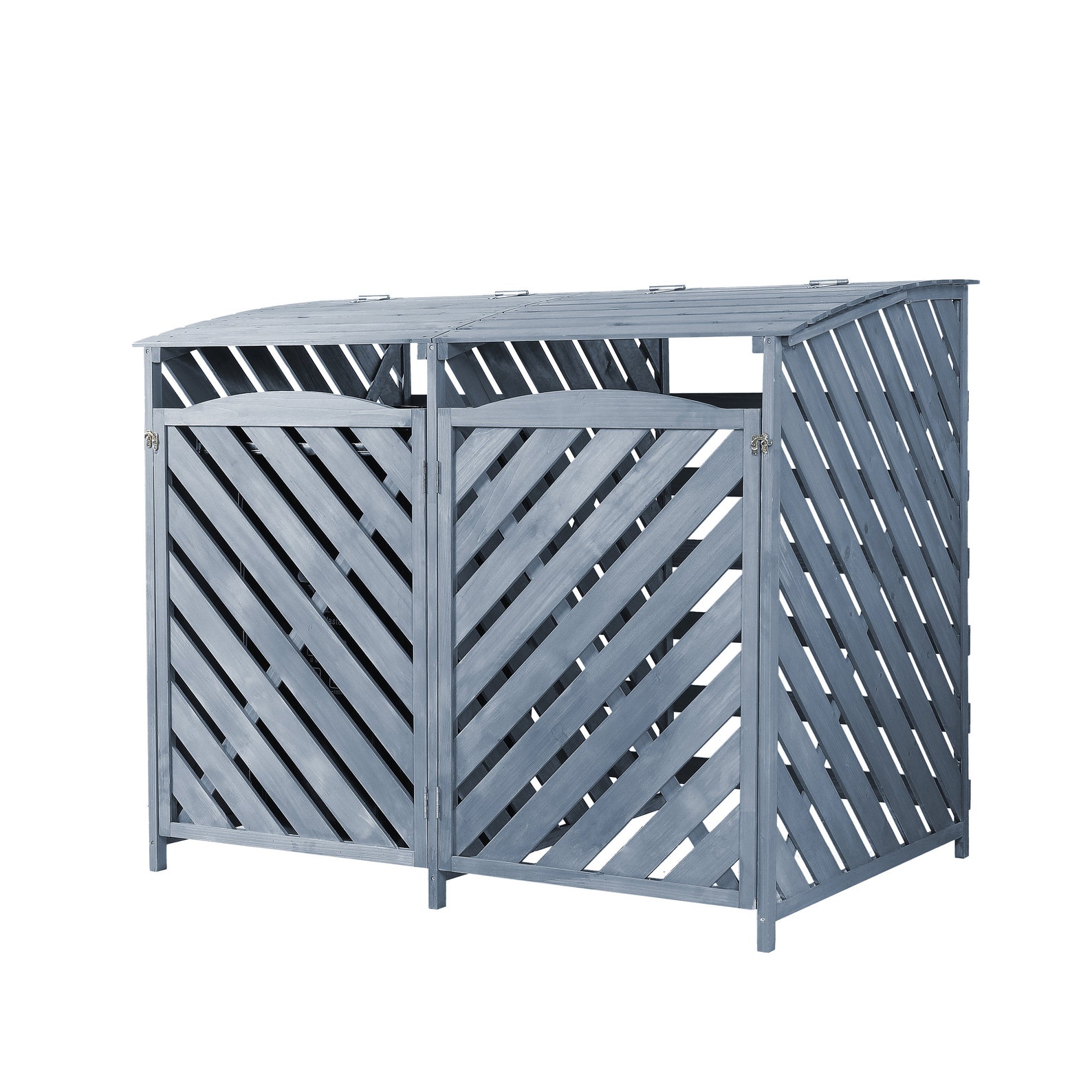 Wooden Wheelie Bin Storage Grey Garden Store Lockable Rubbish Etsy UK