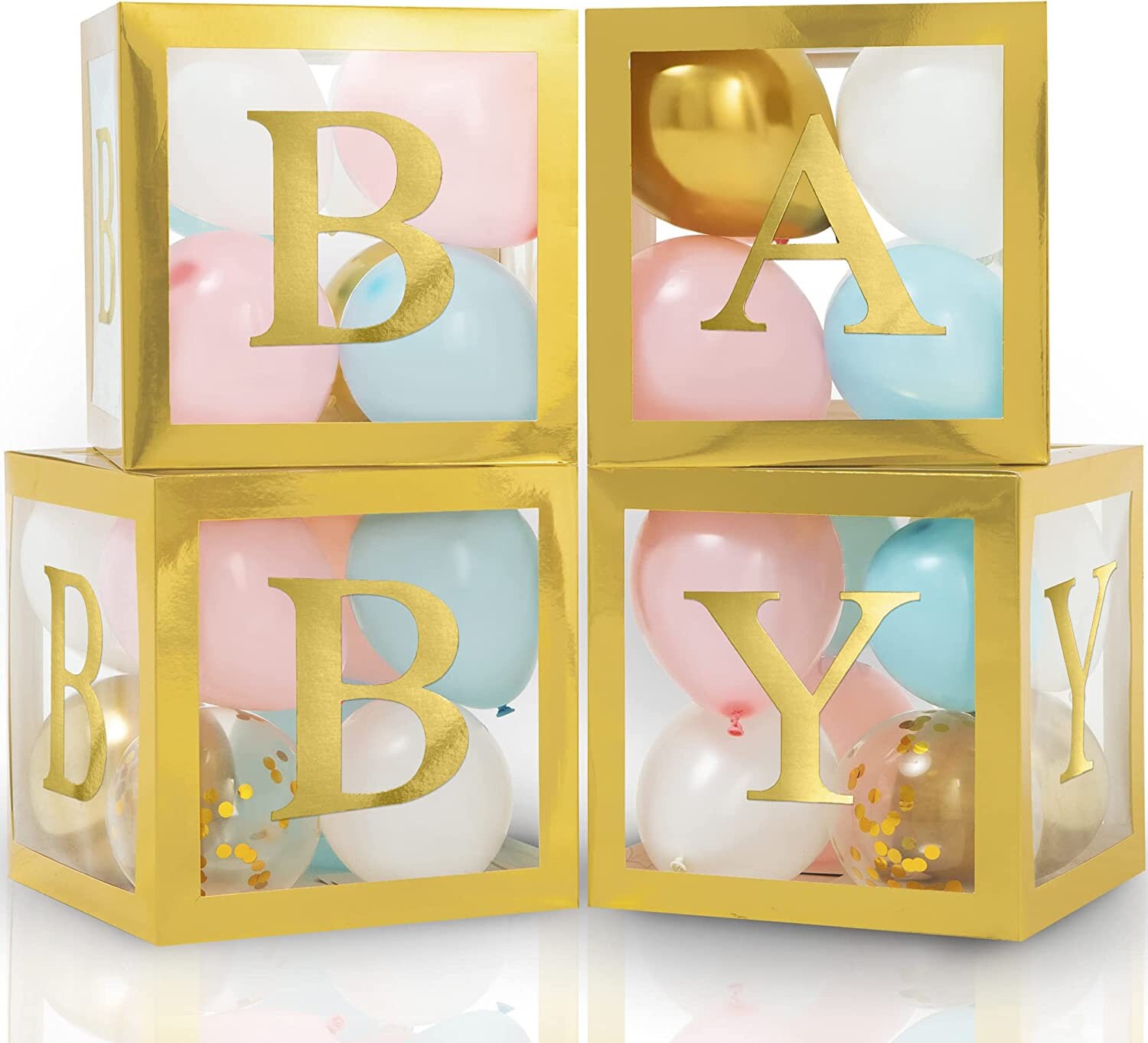 Baby Shower Boxes Transparent Balloon Boxes Baby Shower Etsy UK