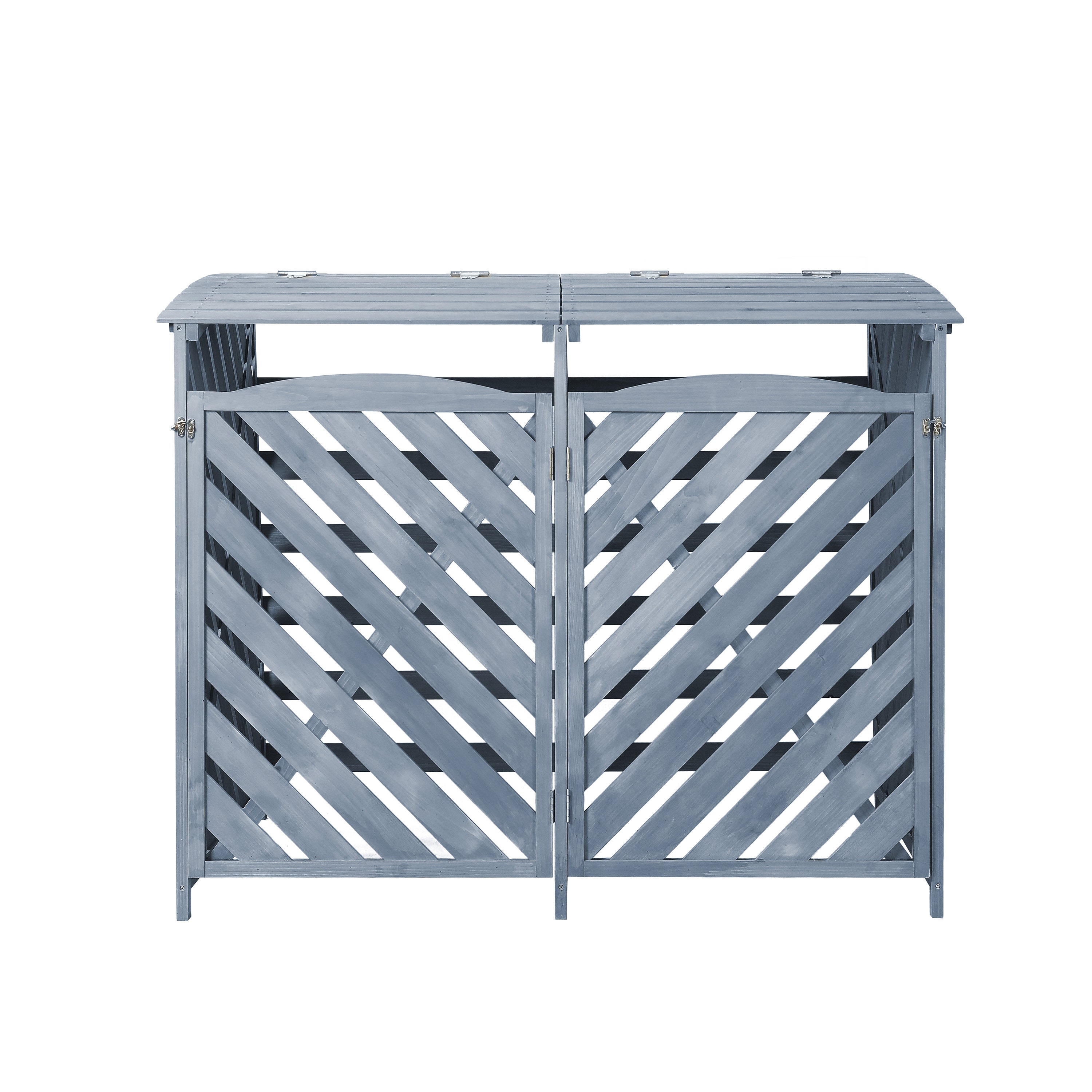 Wooden Wheelie Bin Storage Grey Garden Store Lockable Rubbish Etsy UK