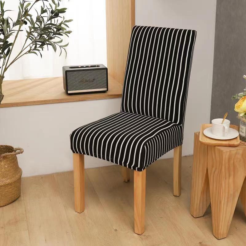 Striped dining best sale chair slipcovers