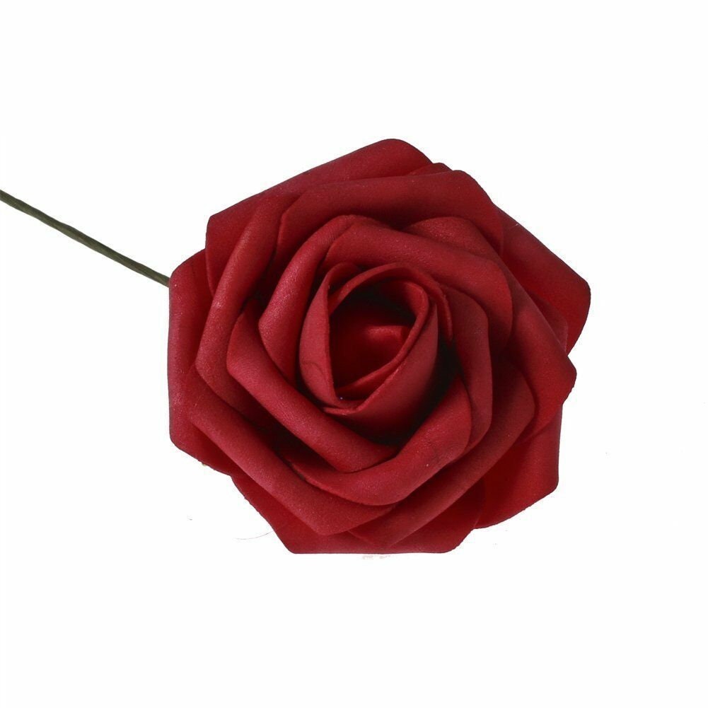 100pcs Artificial Foam Roses Flowers With Stem Wedding Bride - Etsy UK