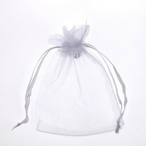 100 Sliver Organza Gift Pouch Wedding Favour Bag Jewellery Pouch- 6 Sizes