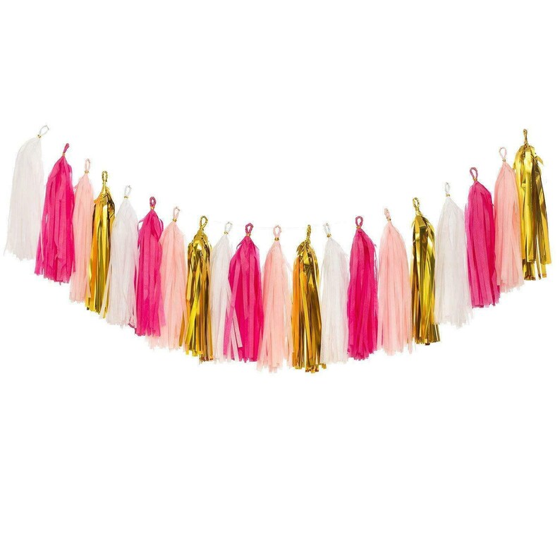 Tassel Garlands 20 Tissue Paper Tassels Garland DIY KIT Etsy UK