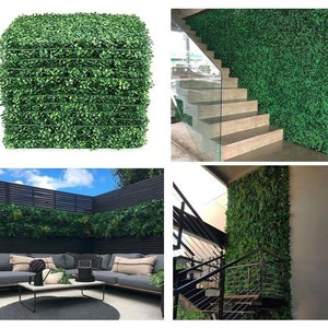 20"x20" Artificial Plant Green Wall Backdrop Fence Leaf panel Wedding Home Decor