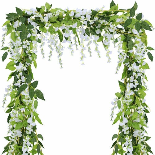 2pcs Artificial Wisteria Vine 7FT Garland Plant Foliage Etsy UK