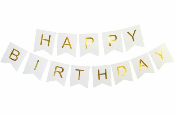 Happy Birthday Bunting Banner - Pastel Hanging Letters Party Decoration  Garland