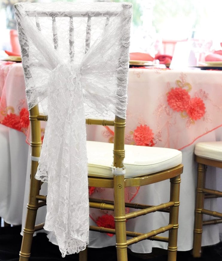 Organza Sashes Chair Cover Wider Fuller Bow Sash Wedding Party 10 Pcs 7"x108" 