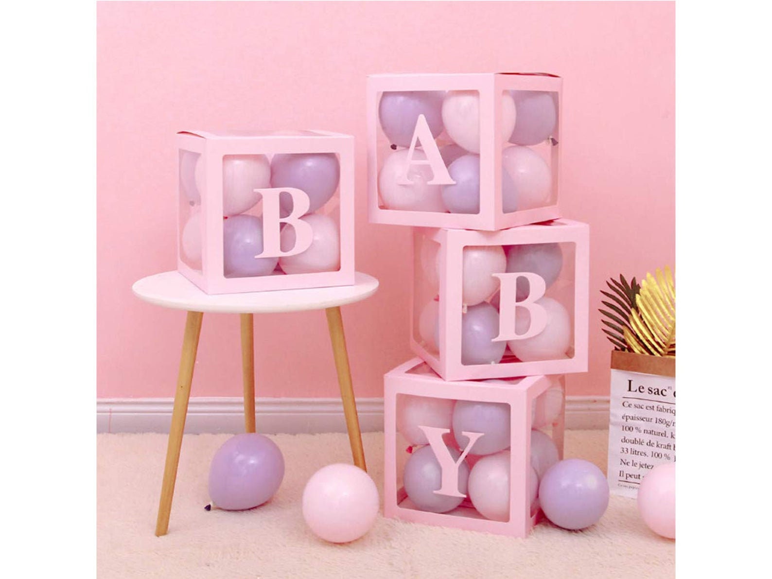 Baby Shower Boxes Transparent Balloon Boxes Baby Shower Etsy
