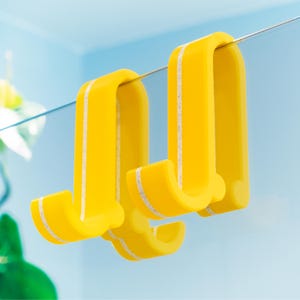 Pair of Shower Hooks, Yellow