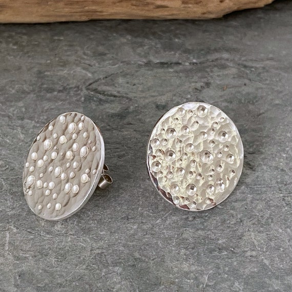 Big round stud sale earrings