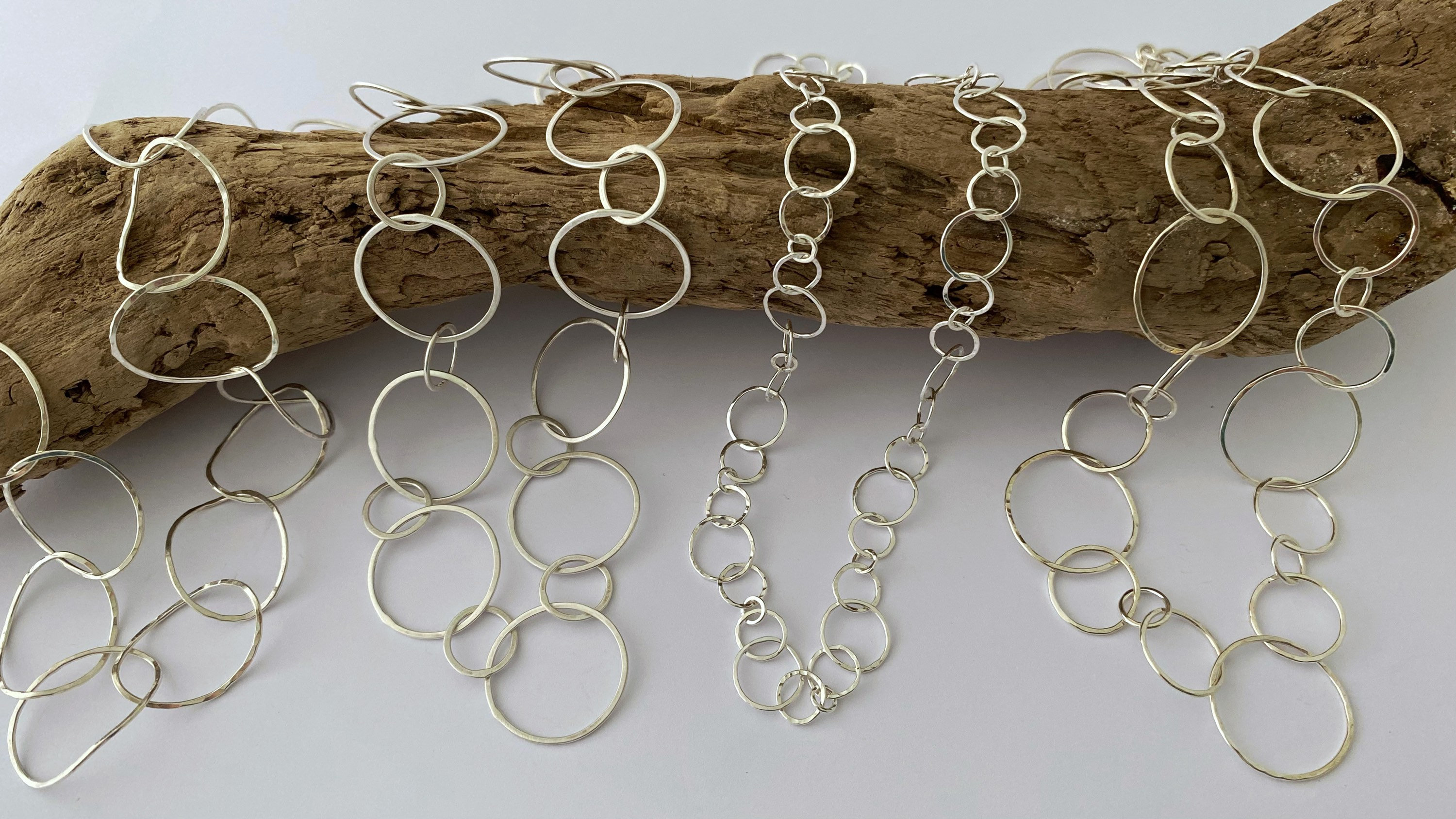 Silver Chain Necklace Chunky Handmade Chain Large Links - Etsy UK