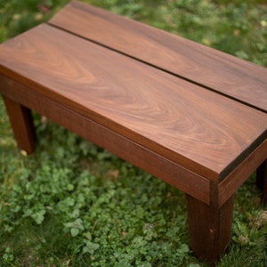 Custom Ipe Slab Modern Outdoor Bench image 2