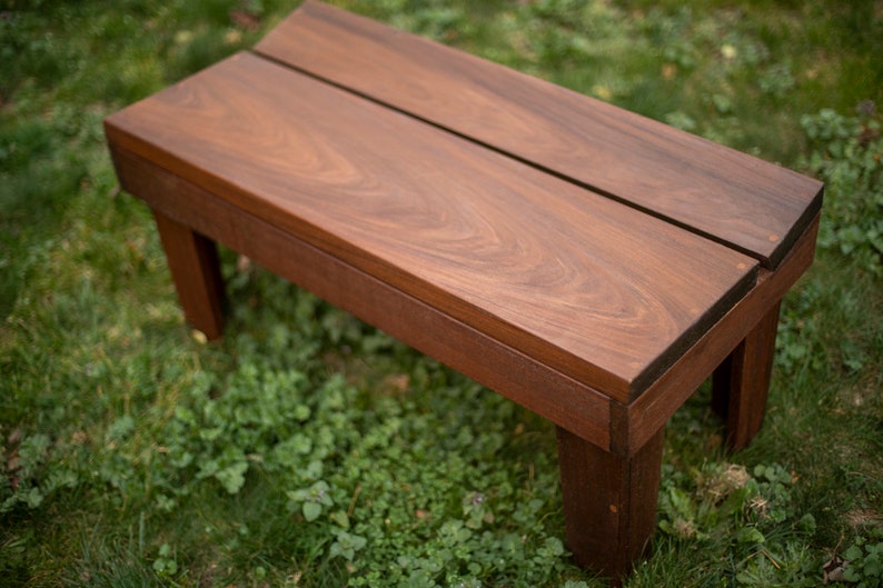 Custom Ipe Slab Modern Outdoor Bench image 2