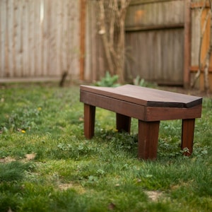 Custom Ipe Slab Modern Outdoor Bench image 3