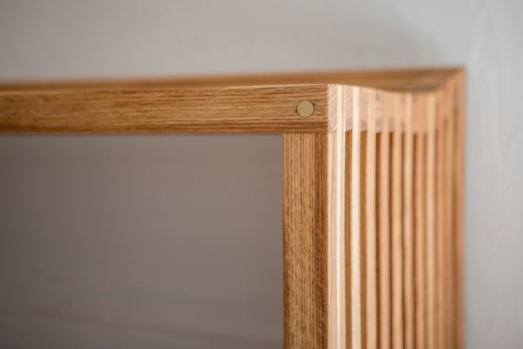 Modern Slat Bench in White Oak - Etsy