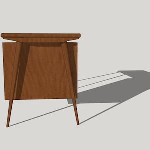 Mid Century Modern Design Walnut Desk image 5