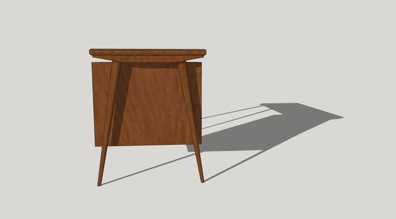 Mid Century Modern Design Walnut Desk image 5