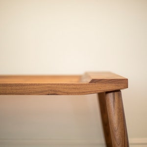 MCM Bench with Brass Inlay Pictured in Walnut image 6